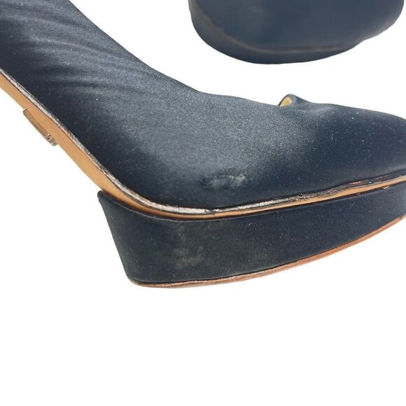 ABS Women's Pump Shoes 4.5 Inches Heels Stiletto Close Round Toe Black Size 8 - Picture 2 of 13